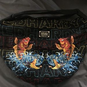 Don Ed Hardy | Quilted Koi Hobo Bag